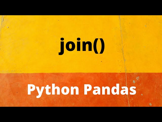 join() method in Python Pandas || class 12 Informatics Practices