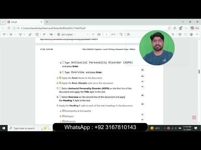 Word 365/2024 Capstone - Level 3 Writing A Research Paper | Word 3652024 Capstone - Level 3 Writing