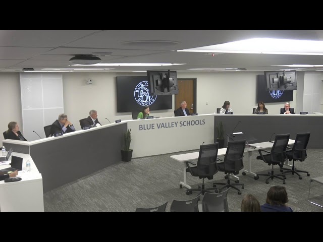 Blue Valley Board of Education Meeting 3-9-2026