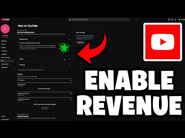 How To Enable YouTube Monetization