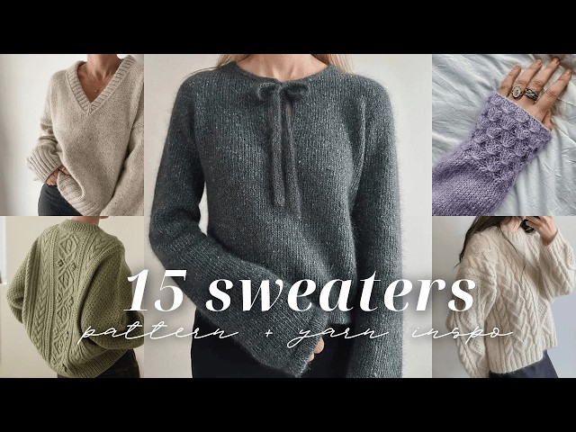 15 sweater knitting patterns perfect for spring ✨ + yarn & color ideas! 🌼