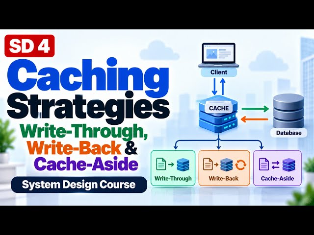SD 4 | Caching Strategies: Write-Through, Write-Back & Cache-Aside | System Design Course | Uplatz