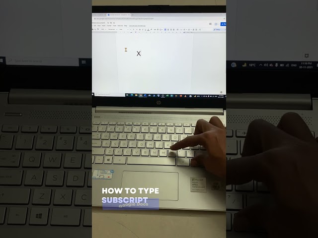 How to type subscript in google docs?