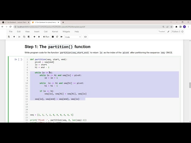 LT12e Quicksort In-Place Walkthrough v2
