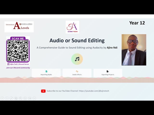 AS Level Information Technology (9626) Audio Editing || Complete Lesson Teaching || Audacity