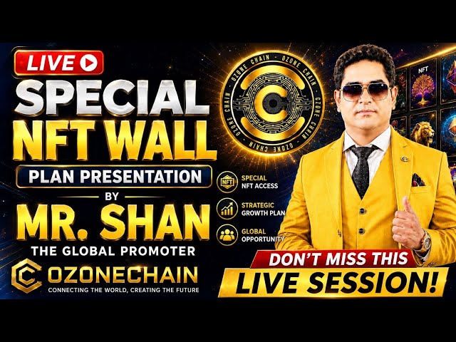 Mr. Shan, The Global Promoter, OzoneChain is live.