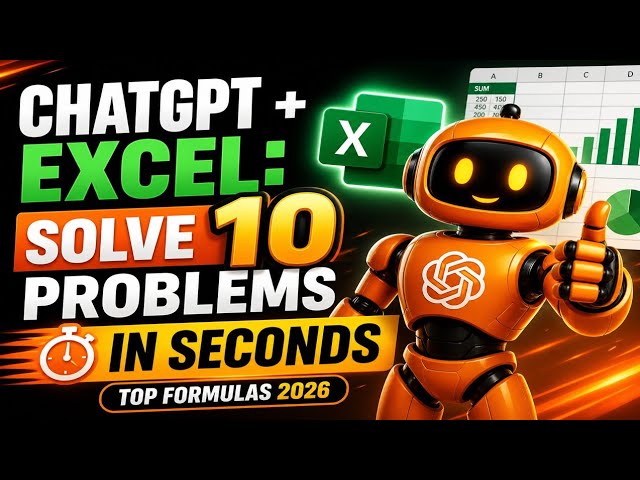 🔥 ChatGPT + Excel: Solve 10 Problems in Seconds (Top Formulas 2026)