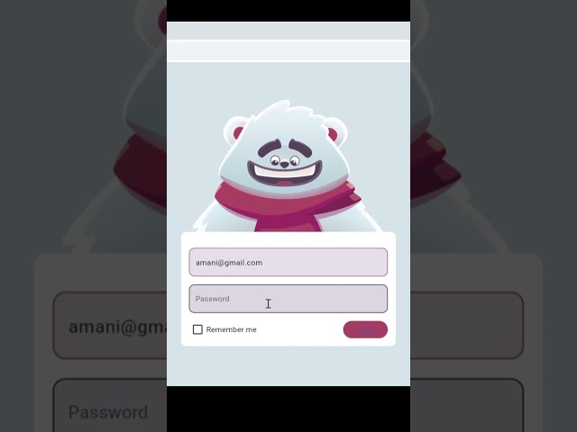 Flutter Animated login screen
