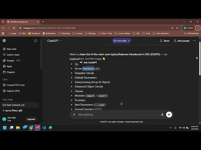ES6 Features You MUST Know (Let, Const, Arrow, Destructuring)