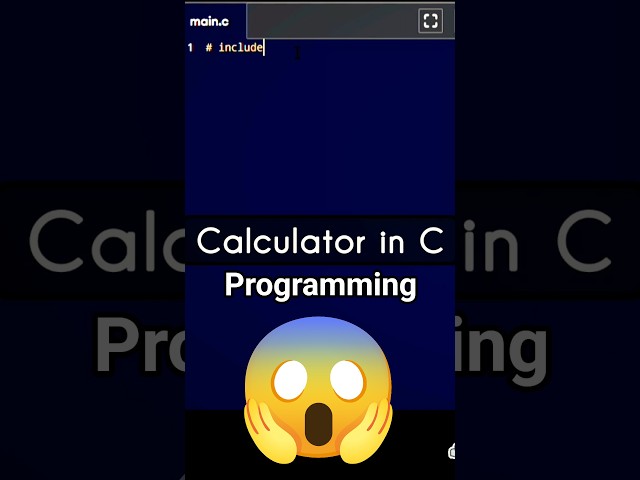 CALCULATOR IN C PROGRAMMING | #shorts #coding
