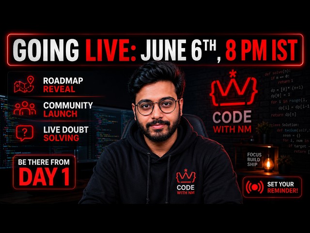 Python Developer Roadmap 2026 | Community Launch + Live Q&A | Code With NM 🔴
