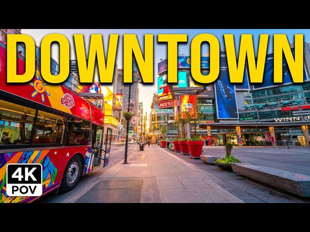 Exploring Downtown Toronto: Yonge & Bay Street 4K HDR
