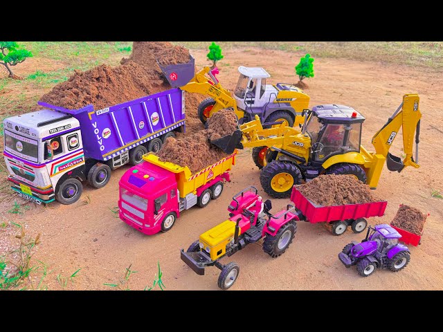 Jcb 5cx backhoe loading mud  Tata truck 2518 and Tata Tipper Truck | jcb video 