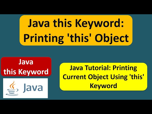 Java this Keyword: Printing 'this' Object | Java Tutorial
