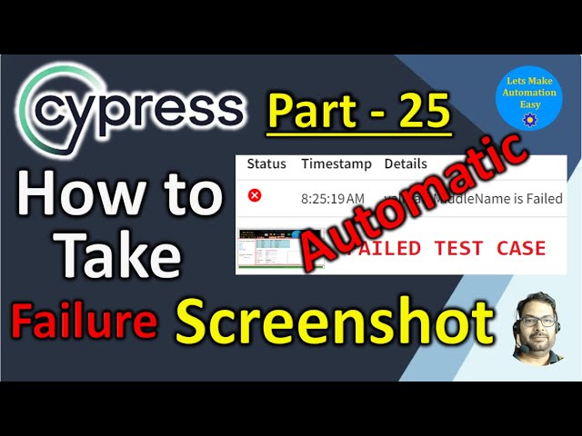 Part - 25 |  How to Take Failure Screenshots Automatically in Cypress