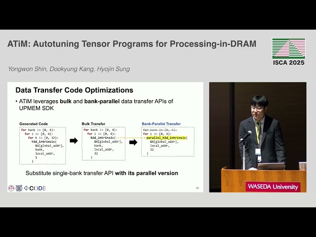 ISCA'25 - Session 5C - ATiM: Autotuning Tensor Programs for Processing-in-DRAM