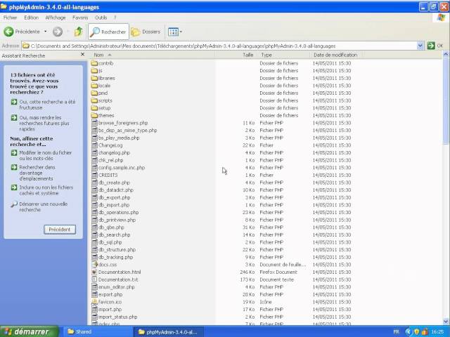 Base de données -- Installation de PHPMyAdmin