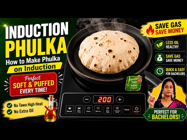 Induction Phulka | How to Make Phulka on Induction | Gas Saving Recipe for Bachelors