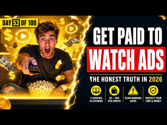 Day 53/100: Get Paid to Watch Ads — What Nobody Tells You (2026)