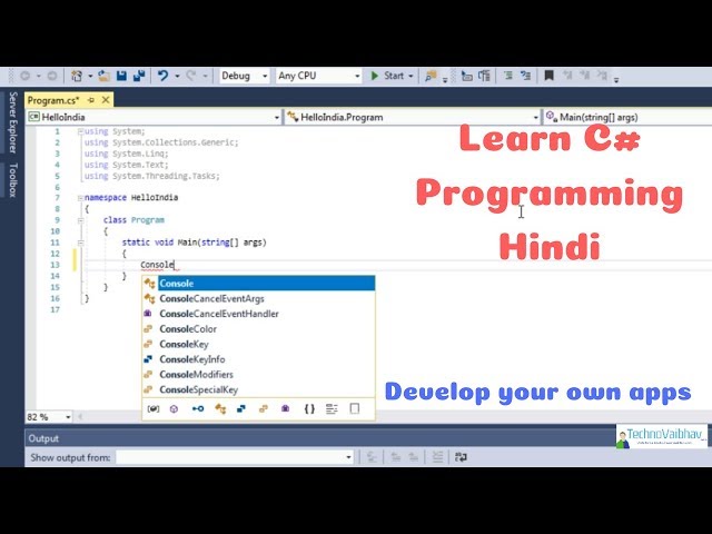 Learn C# Programming Hindi Tutorials 2018 #1 | Techno Vaibhav