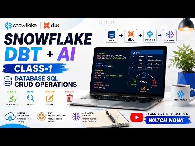 Snowflake Class-1 | SQL DDL & DML Commands with AI | Complete Beginner Tutorial ​ @vitechtalks