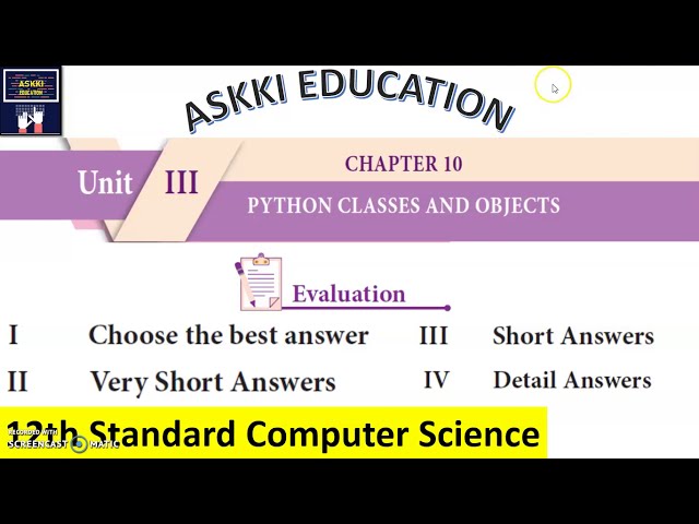 💥 12th Computer Science Chapter 10 : Book back Answers | English Medium