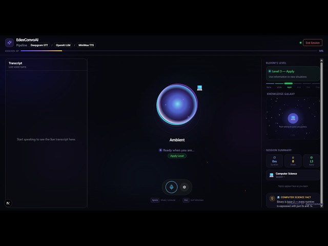 EdexConvoAI — Voice-Native AI Tutor | #BuildWithAgora