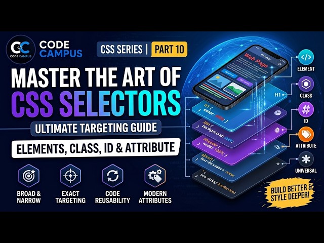 🎨 CSS Selectors | Class, ID, Attribute & Universal Selectors | Part 10 |  @CodeCampus-11