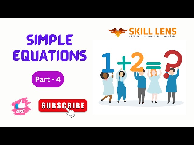 Simple Equations Part 04 #skilllens #simpleequations #aptitude #reasoning #problemsolving