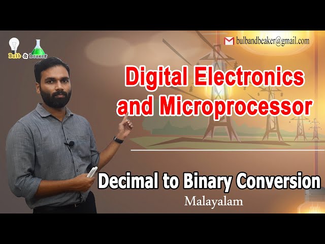 Decimal to Binary Conversion | Digital Electronics and Microprocessor | Malayalam