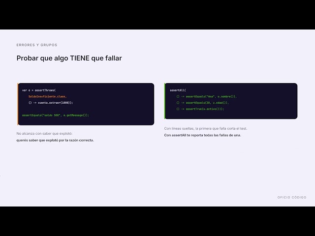 Testing desde cero #2: JUnit 5 desde cero | Oficio Código