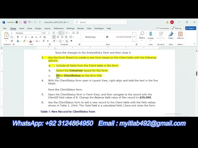 New Perspectives Access 365 | Module 4: SAM Project A | Lighthouse Cybersecurity