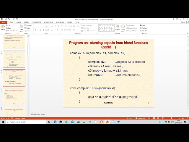 objects returning from a friend function, function overloading