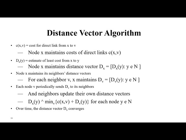 Distance vector