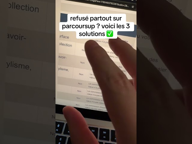 refusé partout sur parcoursup ? voici les 3 solutions ✅ #parcoursup #bac #bac2026 #lycee #terminale