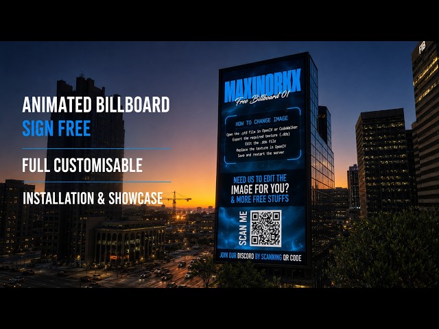 [FREE] Animated Billboard Sign for FiveM! 🔥 Full Customizable | Installation & Showcase