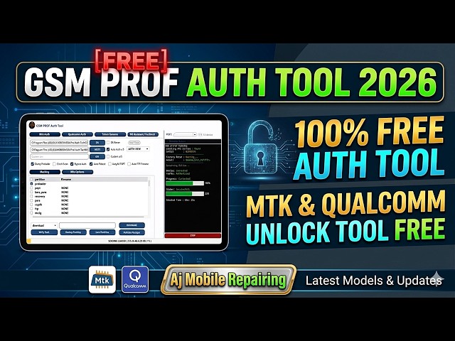 100% Free Auth tool | [FREE] GSM PROF Auth Tool 2026 | MTK Qualcomm Unlock Tool free
