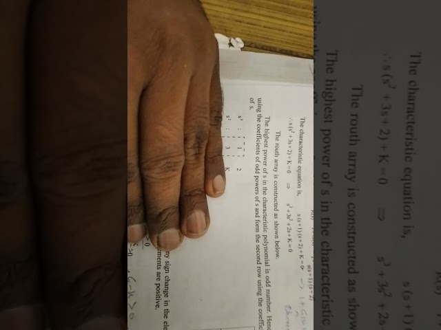 Find the K for stability of given open loop transfer function