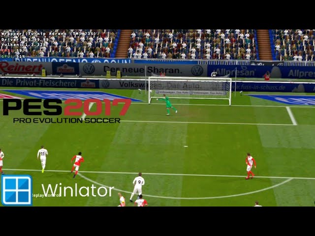 Pro Evolution Soccer 2017 on Android Winlator Bionic 2.6.1 Poco F6