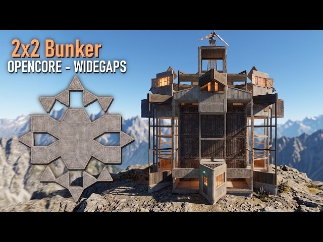 Rust 2x2 BUNKER OPENCORE Base Design - SOLO DUO TRIO