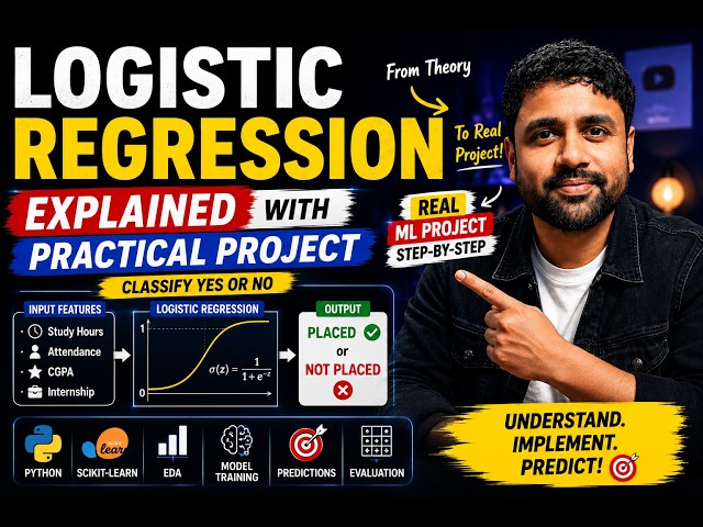 How Logistic Regression Actually Works 🤯 | Practical Machine Learning Project
