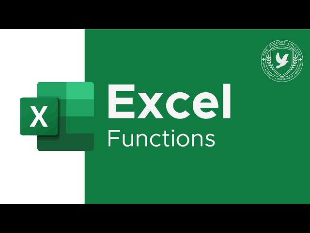 Microsoft Excel: Functions