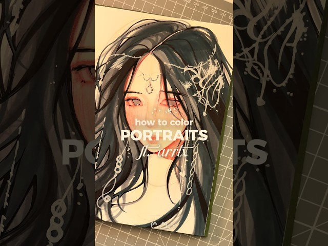 COLORING TUTORIAL // arrtx 90 colors #arrtx90colors #arrtxalcoholmarker #drawing #tutorial #art