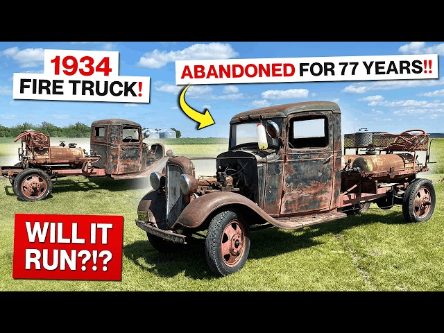 Survivor Fire Truck!! Amazing 1934 Chevrolet Barn Find! Will It Run?!?