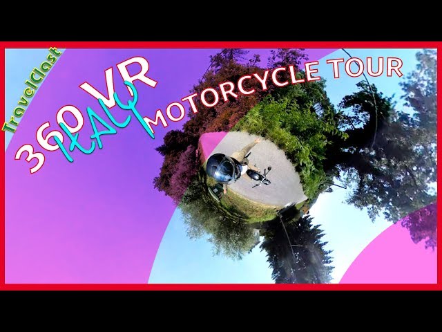 360 VR motorcycle ride through Italy - Tuscany ride on vintage BMW r60  with TravelClast!