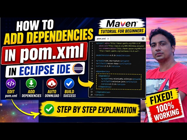 How to Add Dependencies in pom.xml in Eclipse IDE | Maven Tutorial for Beginners