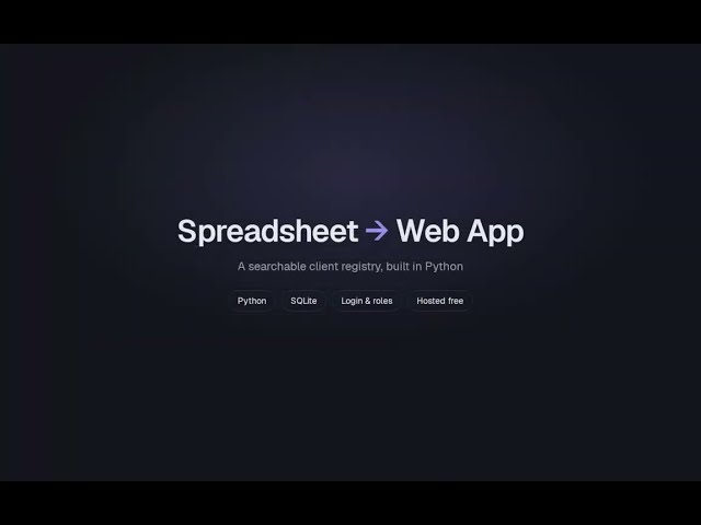 I Built a Client Management Database with Python (47-sec Demo)