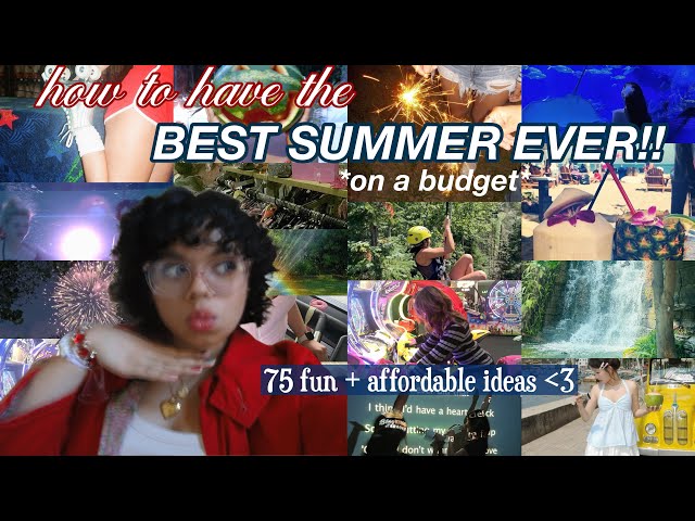the ULTIMATE guide to ROMANTICIZING SUMMER! ⋆ 𖤓 ⋆˚࿔ 75 fun bucket list ideas for a NOT bummer summer