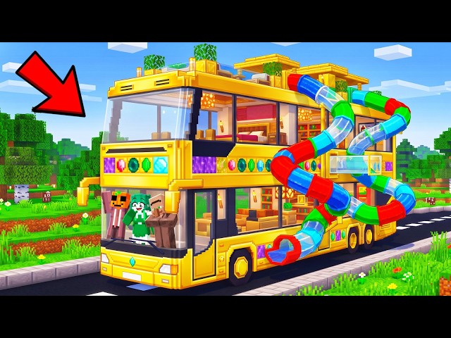 Construí un SUPER MEGA AUTOBÚS con MIS AMIGOS en Minecraft