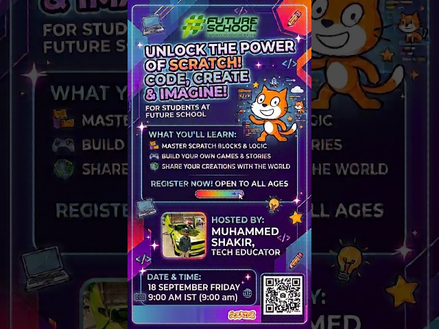 Fun with Coding: Let's Learn Scratch! 🐱💻 | Student Webinar by Shakir | Discovery Lower
